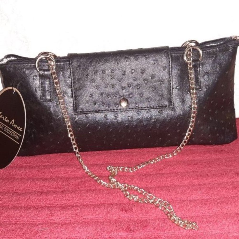 ~ Roberta Amee~Insulated Purse/cross bag ~ Dark Brown/gold hardware NEW